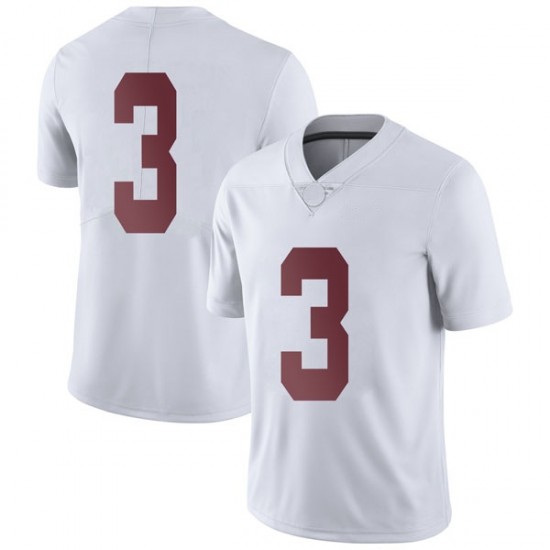 Alabama Crimson Tide Men's Daniel Wright #3 No Name White NCAA Nike Authentic Stitched College Football Jersey IS16C75RA